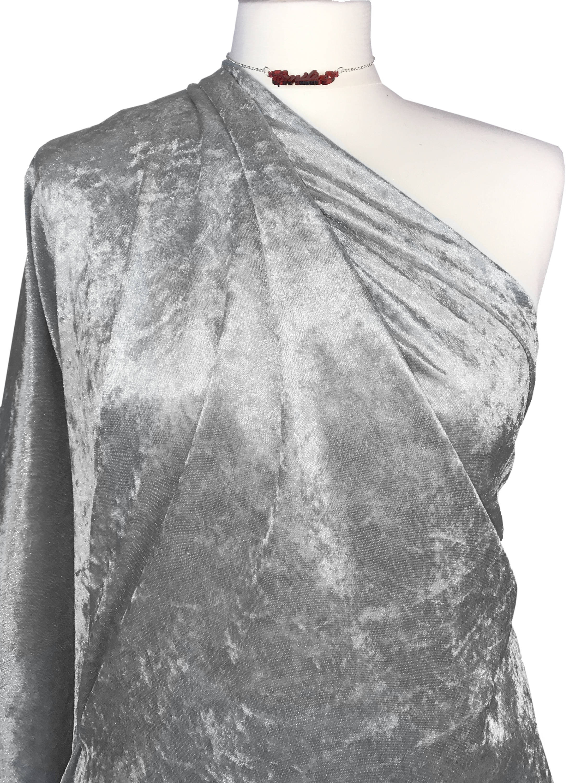 Premium Quality Silver Crushed Velvet 2 Way Stretch Etsy