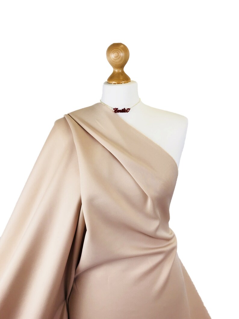 Premium Quality Stone Scuba 4 Way Stretch Lycra Jersey Spandex Stretch Fabric Material