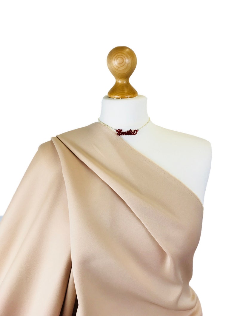 Premium Quality Stone Scuba 4 Way Stretch Lycra Jersey Spandex Stretch Fabric Material