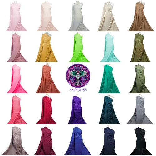 Cotton Lycra Jersey 4 Way Stretch Tshirt Dressmaking Fabric Etsy UK