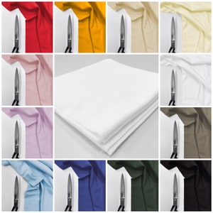 Cotton Flannel Fabric Premium Plain 100% Brushed Wynciette Dressmaking Material