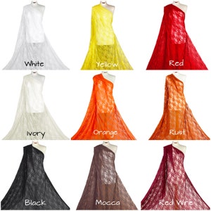 Floral Stretch Lace Premium Quality 4 Way Stretch Bridal Lace Dressmaking Lace Fabric FABRIQUES image 3