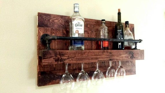 ****NEW RUSTIC WINE RACK****6 bottle 4 glass,wallmounted,bar,quality hand made!