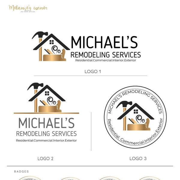 Remodeling logo, Home repair logo 587