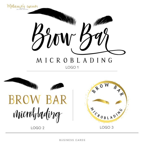 Brow and Microblading logo. Branding logo 293