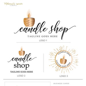 Logo design candle, Candle logo design, Candle making logo, Scents logo, Premade logo design, Premade branding kit, Custom logo 223c