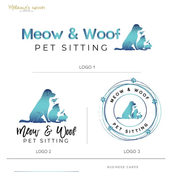 Pet sitting logo design 366