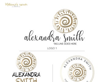 Spiritual logo, Aura logo, Abstract logo, Sacred Geometry logo, Decorator logo, Photo logo, Premade branding kit, Custom logo 273