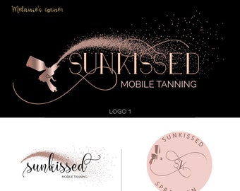 Mobile Tanning Logo Spray Tan Logo Logo Design Gold Logo Etsy