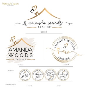 Real estate logo|House Logo|Real estate Branding package|Real estate Branding kit|Premade logo design|Small business logo|Custom Logo 331
