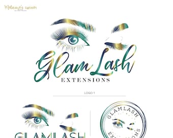 Lash Logo, Eyelash logo, Makeup Logo, Brow Logo, Beauty Branding Logo, Premade branding kit, Branding package, Custom logo 319