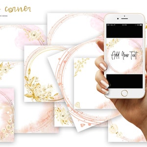Instagram post templates, Instagram posts set, Blank Instagram post templates, Social Media posts, Instagram posts pack, WG001