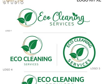 Reinigingslogo, Eco cleanining logo 454