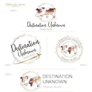 Reiseblog Logo, Weltkarte Logo 430