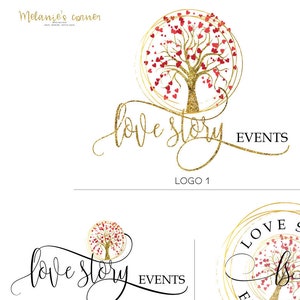 Events Planner Logo  Tree logo Premade logo design Boutique logo Logos and Watermarks Premade branding kit Branding package Custom logo 225b