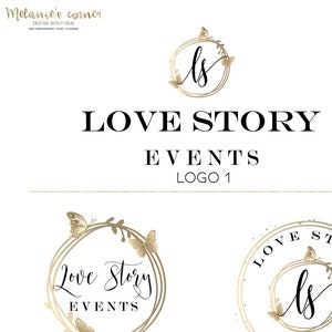 Event Planner Logo Gold Logo Party Logo Wedding Planner Logo Decorator ...