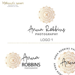 Mandala logo, Photography logo and watermark, Interior design logo, Yoga logo, Small business logo, Custom logo, Blog logo, Premade logo 138