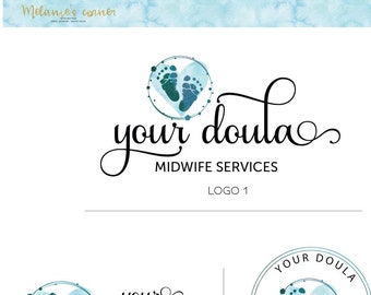 Doula Service Premade Logo Design, Feminine Branding Kit