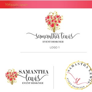 Premade logo design Events Planner Logo  Photography logos and watermarks Tree logo Premade branding kit Branding package Custom logo 208