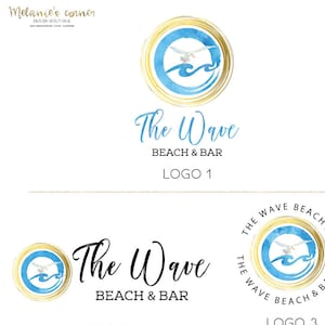 Logo tropikalne Logo baru plażowego 169