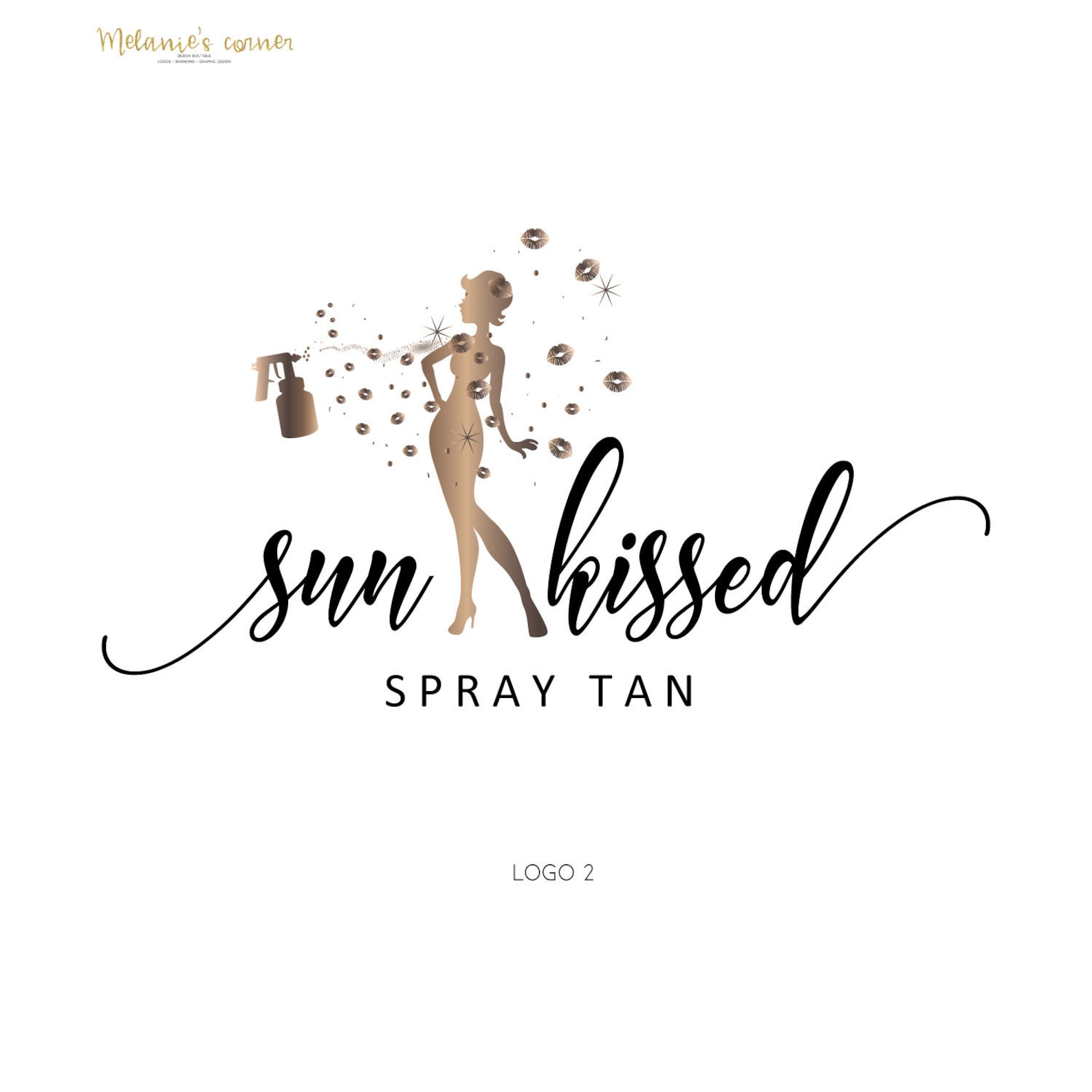 Spray Tan Logo Mobile Tanning Logo 350 Etsy