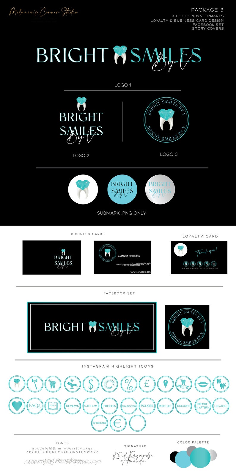 Teeth Whitening Logo Diamond Teeth Logo 650 Etsy