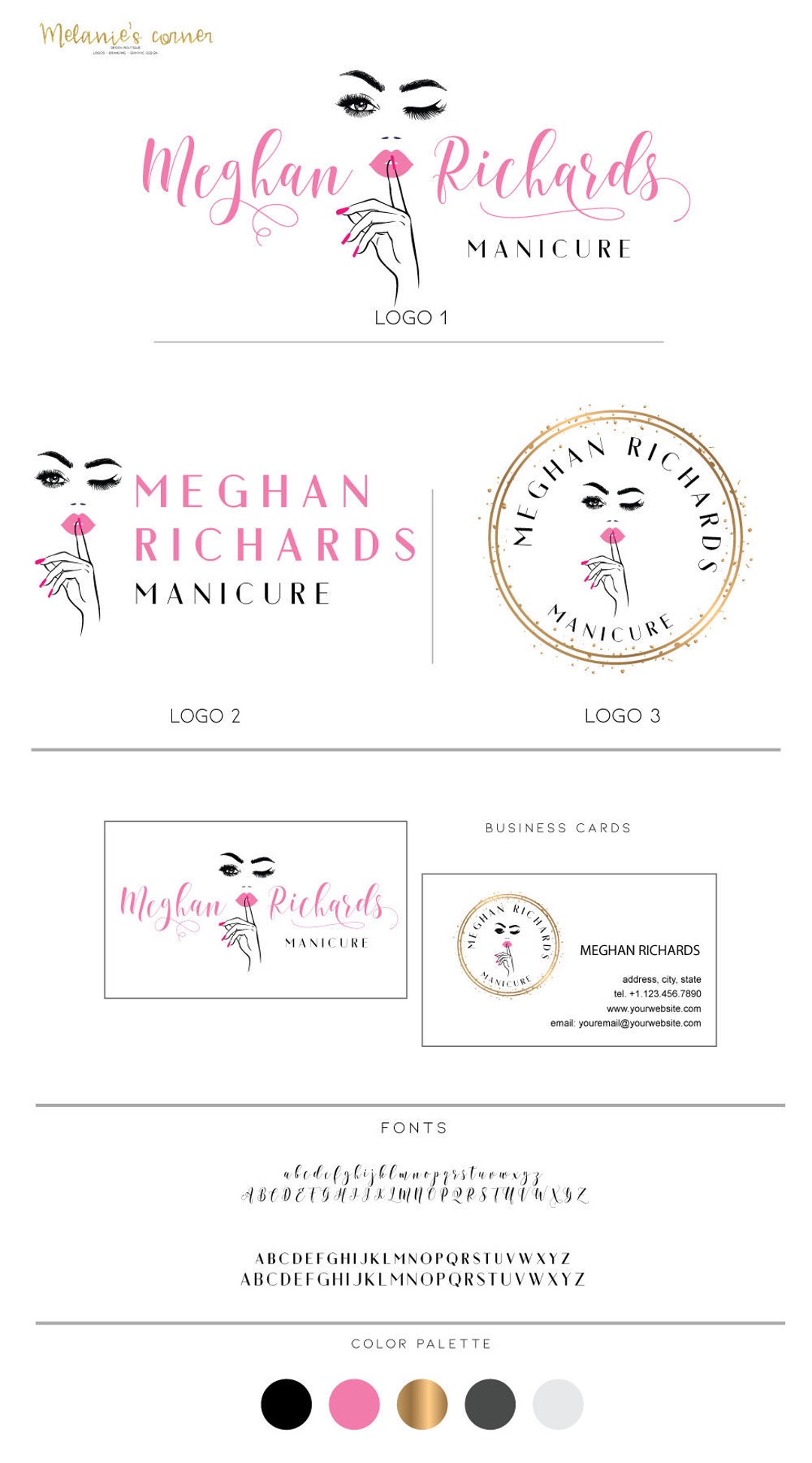 Manicure Logo Nail Artist Logo 416 - Etsy