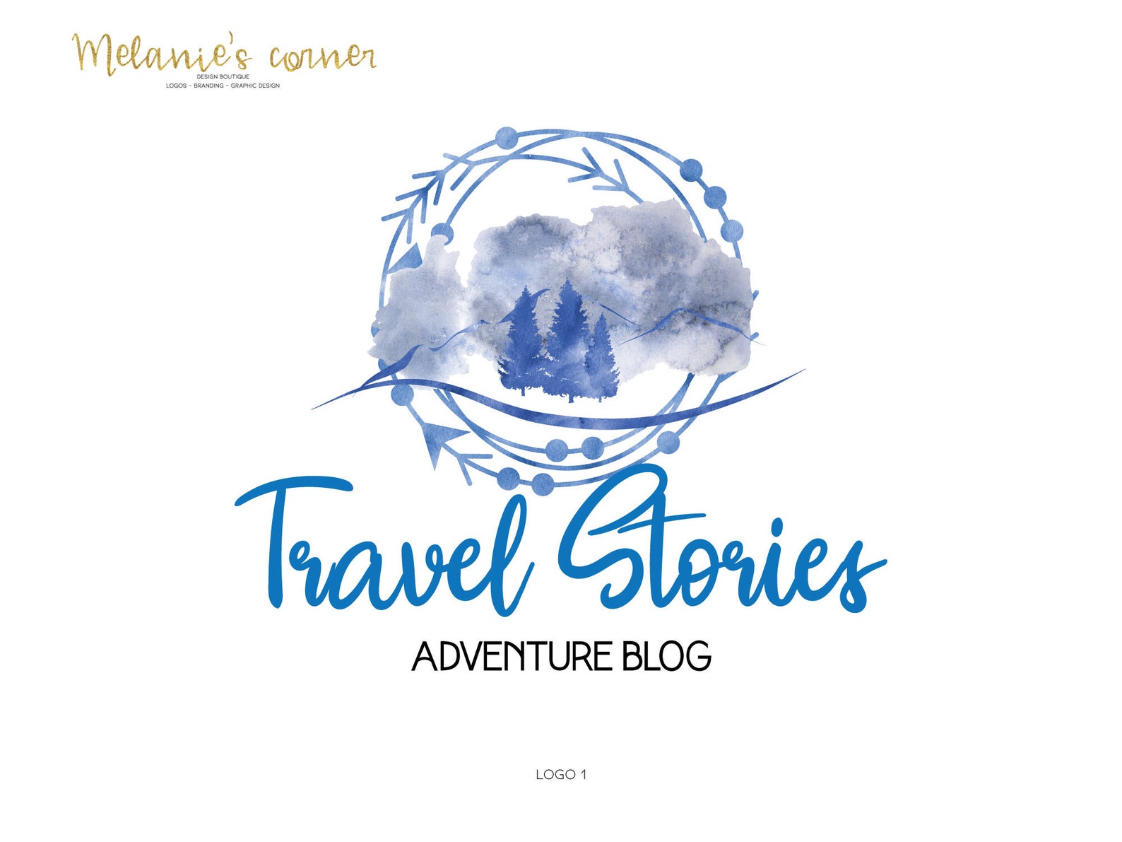 Travel Blog Logo Design Premade Logo 360 Etsy