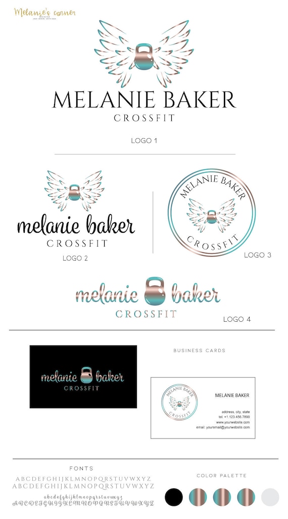 Fitness Logo Gym Logo 414 Etsy