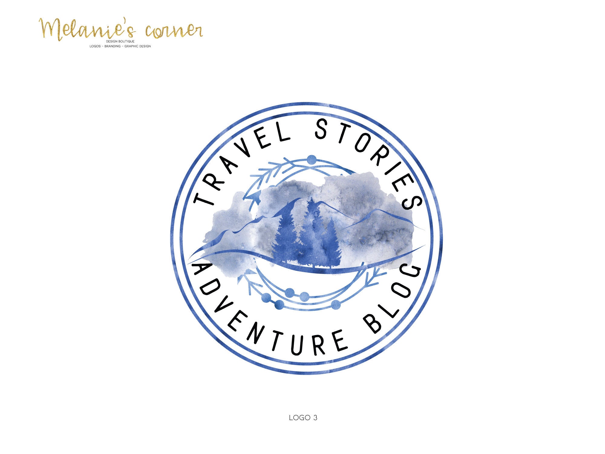 Travel Blog Logo Design Premade Logo 360 Etsy