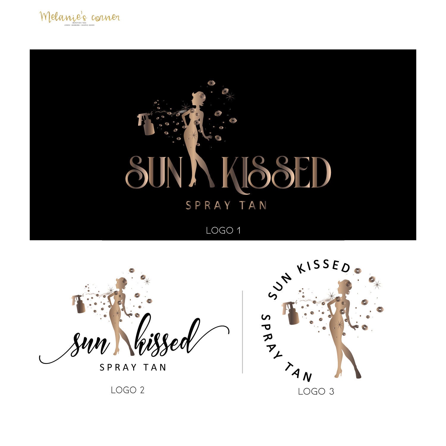 Spray Tan Logo Mobile Tanning Logo 350 Etsy