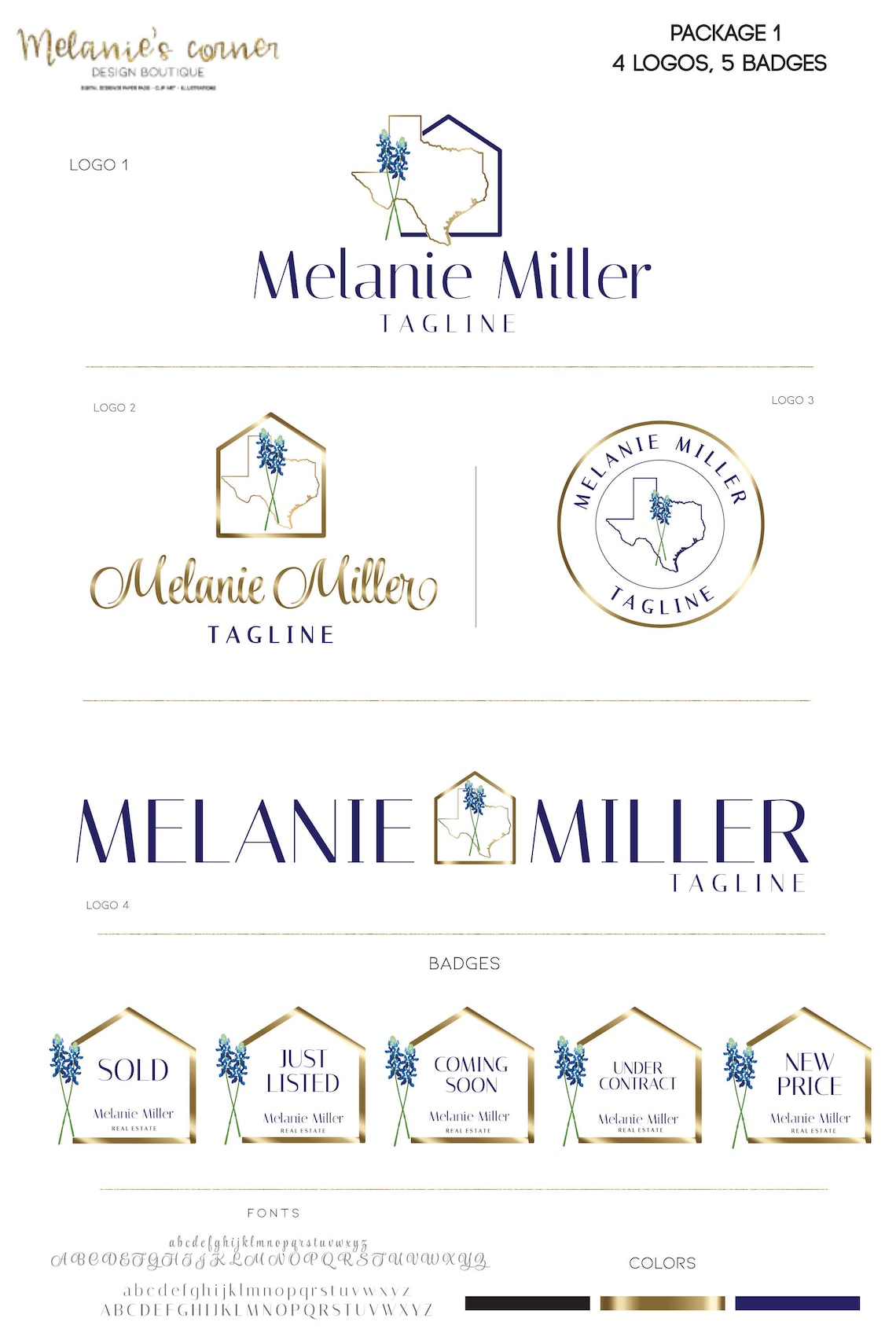 Real Estate Logo Texas Real Estate Logo 608 Etsy