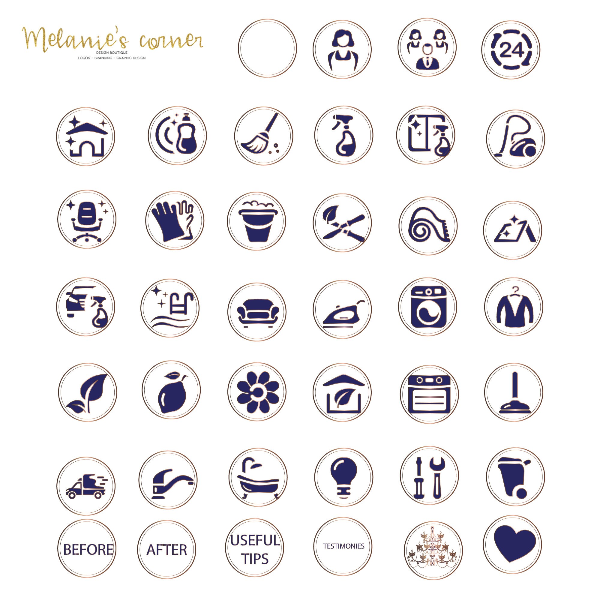 Cleaning Service Highlight Icons | Etsy