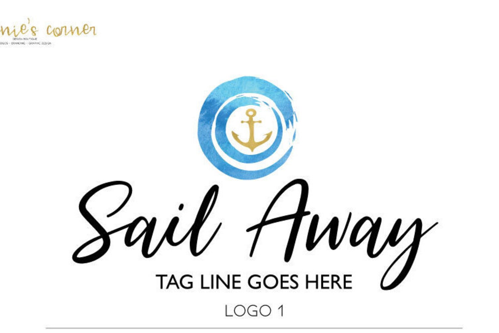 Premade Logo Nautical Logo Boat Rental Logo Summer Logo Etsy