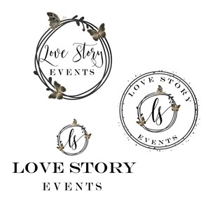 Event Planner Logo Gold Logo Party Logo Wedding Planner Logo Decorator ...