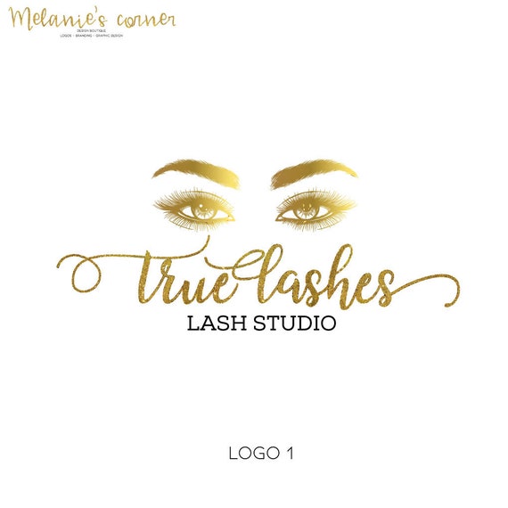 Lash Logo Eyelash Logo Makeup Artist Logo Gold Logo Small Etsy