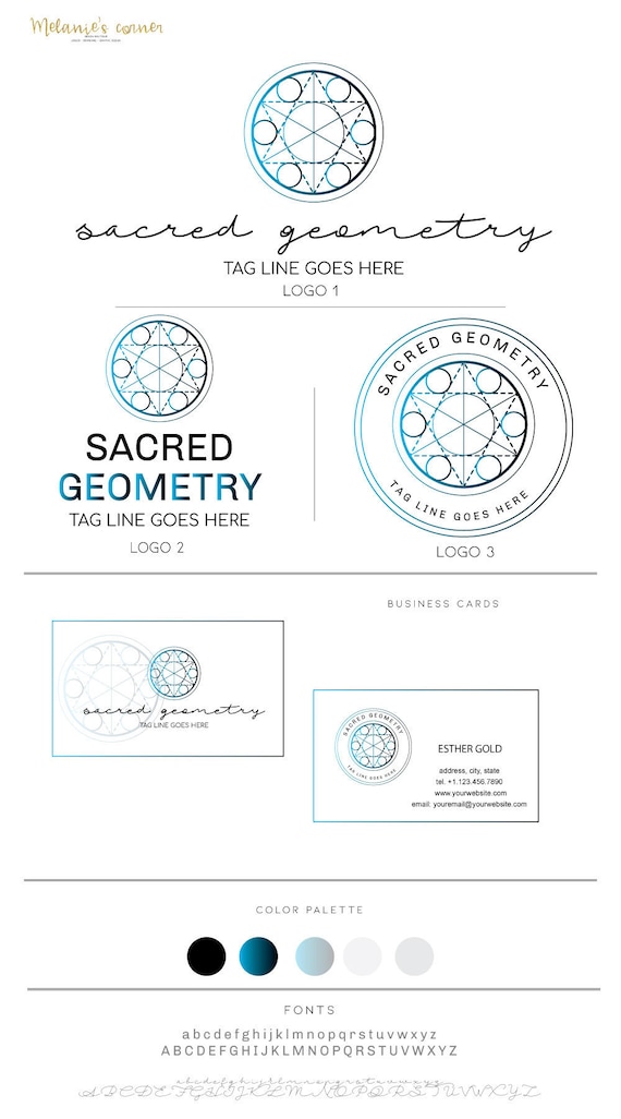Spiritual Logo Abstract Logo Aura Logo Sacred Geometry Logo Etsy