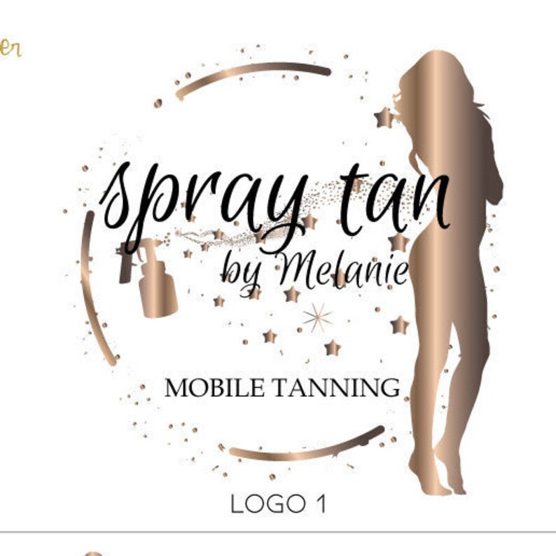 spray-tan-logo-mobile-tanning-logo-logo-design-gold-logo-etsy