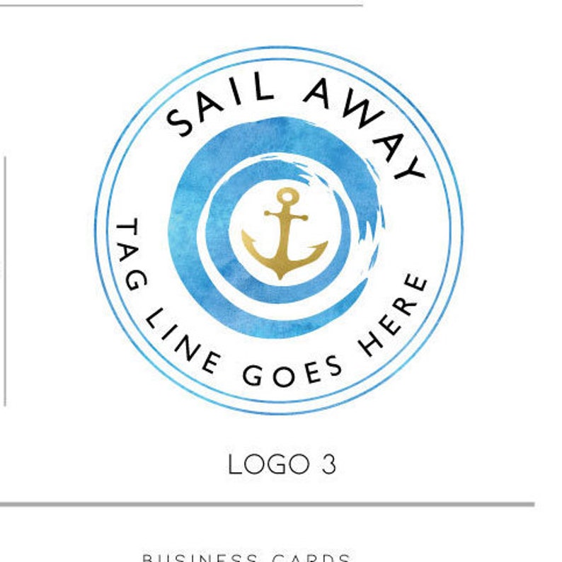 Premade Logo Nautical Logo Boat Rental Logo Summer Logo Etsy