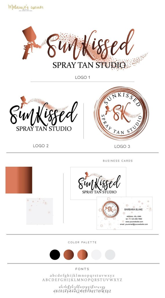 Logo Design Spray Tan Logo Mobile Tanning Logo Bronze Logo Etsy