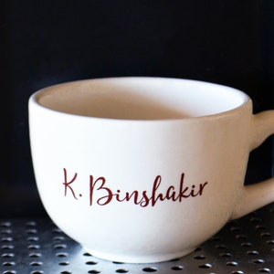 Personalized Espresso Cappuccino Cup and Saucer Plate Set - Single Espresso Cup - Coffee Mug and Plate Set - Holds 4 Oz - Gift Box Available