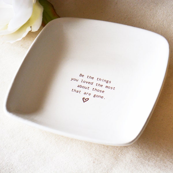 Uplifting Sympathy or Grief Gift - Friendship or Family Sympathy Dish - Grieving Gift - Gift Bag Included