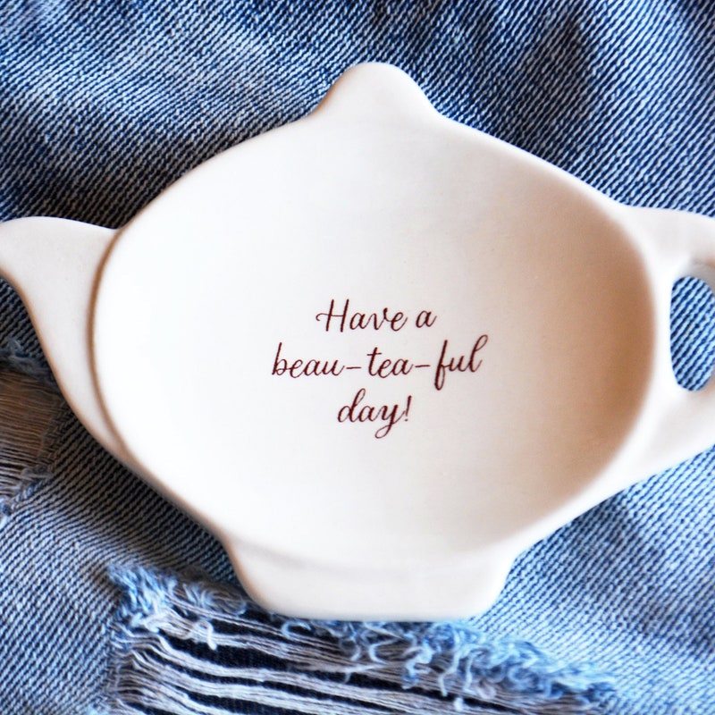 Set Of 4 Lemon Ceramic Tea Bag Holders - 3.9 X 3.5 Inch Drip Catcher Dish For Used Tea Bags