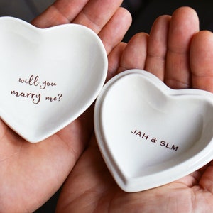 Personalized Proposal Heart Keepsake Box Will You Marry Me Ring Box Will You Marry Me Gift Gift Box Included image 3