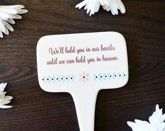 Ceramic Memorial Stake - Grave Marker - Grave Decoration - Grave Stake - Add Custom Text - Gift Bag Included