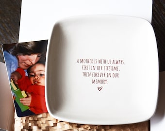 Uplifting Sympathy Gift to Remember a Mother Mom Stepmom Grandma Godmother - Sympathy or Grief Gift Sympathy Dish - In Loving Memory Dish