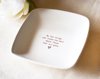 Uplifting Sympathy or Grief Gift - Friendship or Family Sympathy Dish - Grieving Gift - Gift Bag Included