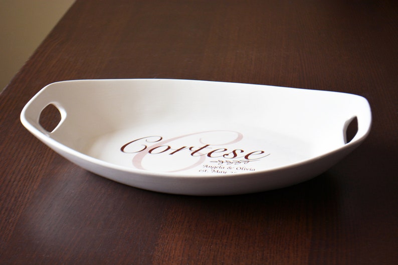 Large Personalized Wedding Platter Custom Platter with Names Etsy