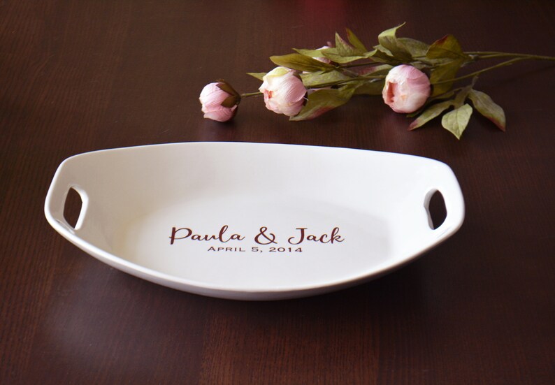 Large Personalized Wedding Platter Custom Platter with Names Etsy