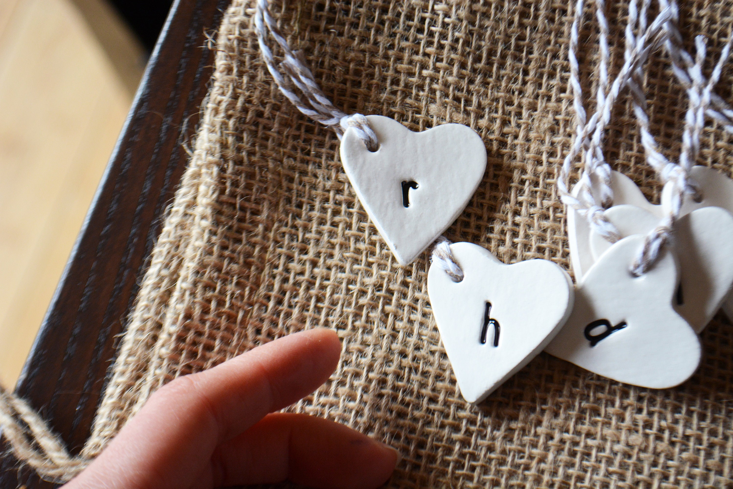 Gift Tags with Initial Ceramic Gift Tag Decorative Gift Etsy